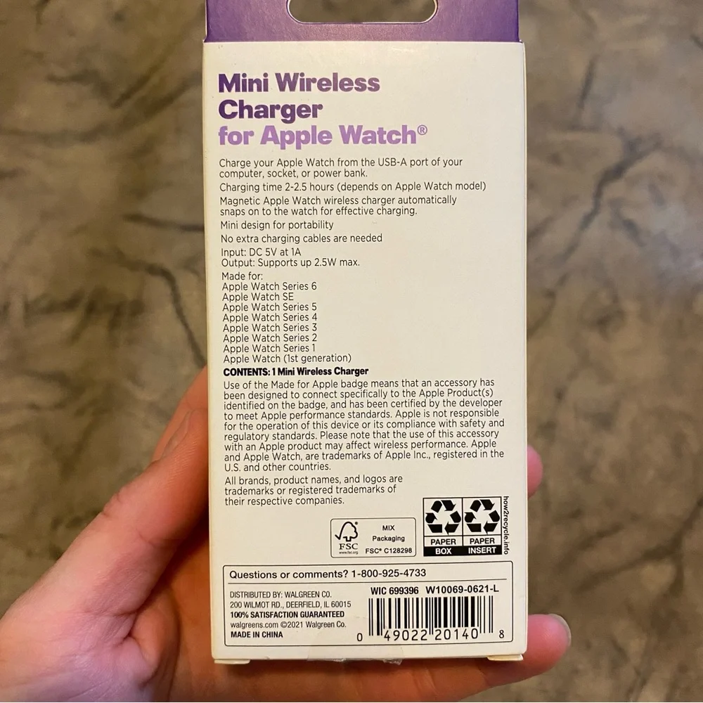 Mini Wireless Charger For Apple Watch